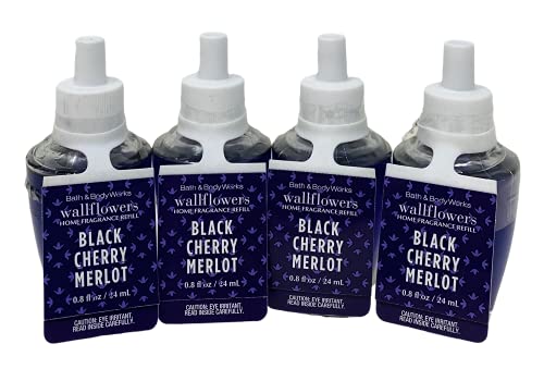 Recarga de Fragancia Wallflowers Black Cherry Merlot de Bath and Body Works 0.8 Oz. (Paquete de 4) - imagen 1
