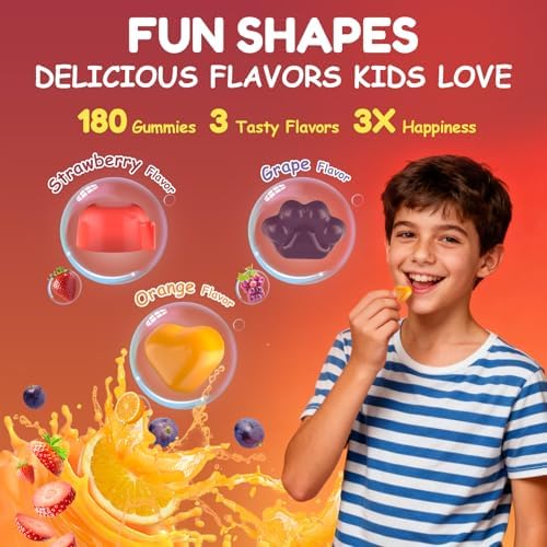Gomitas Multivitamínicas DRALYTHIO NEXA para Niños 180 Piezas - Soporte para Ojos, Cerebro y Digestión - Sin Azúcar - Con Luteína, Omega-3 DHA y - imagen 4