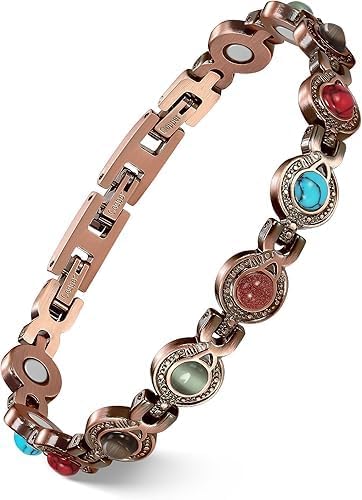 Pulsera de Cobre Puro FastBlast para Mujeres, Pulsera Magnética de Ultra Resistencia con 3800 Gauss, Joyería Ajustable para Confort Natural en las - imagen 1