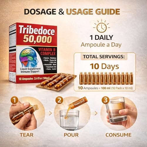 Tribedoce 50,000 - Suplemento Líquido de Complejo B, Apoyo Inmunológico, No Transgénico, 10 Ampollas (100 ml) - imagen 4
