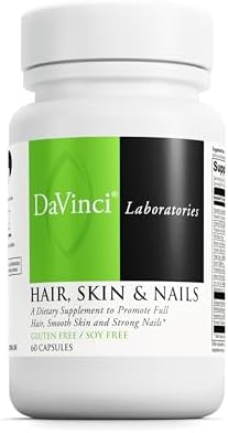 Suplemento Dietético DAVINCI Labs para Cabello, Piel y Uñas - 60 Cápsulas Gluten-Free con Vitamina C, D3, Biotina, Zinc y Minerales para Piel - imagen 1