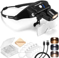Lupa Dilzekui con Luz 1X-4X, Lentes Magnificadores Recargables con Cabeza Magnética, 6 Lentes Desmontables, Modos de Luz Cálida y Fría para - imagen 1