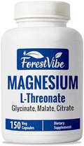 Suplemento de Magnesio ForestVIbe L-Treonato, Citrato, Malato y Glicinato, 150 Cápsulas Queladas, Alta Absorción, Extra Fuerte, Sin OGM y Sin Gluten - imagen 1