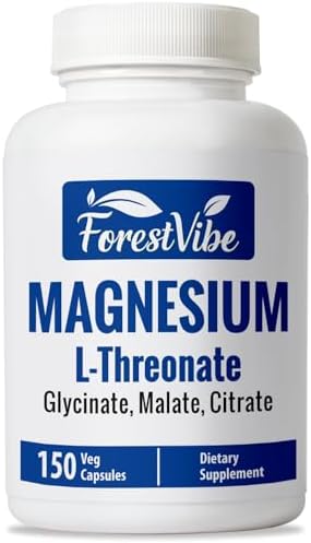 Suplemento de Magnesio ForestVIbe L-Treonato, Citrato, Malato y Glicinato, 150 Cápsulas Queladas, Alta Absorción, Extra Fuerte, Sin OGM y Sin Gluten - imagen 1