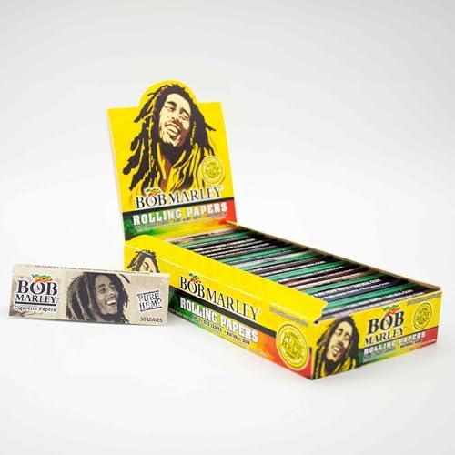 Papel para fumar Bob Marley - Tamaño Mediano 1 1/4 (78mm) - Caja de 25 Libretas (50 Hojas por Libreta) - imagen 2