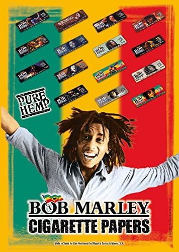 Papel para fumar Bob Marley - Tamaño Mediano 1 1/4 (78mm) - Caja de 25 Libretas (50 Hojas por Libreta) - imagen 3
