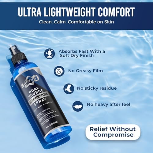 Spray de Aceite de Magnesio Dual 8 Gates para Alivio del Dolor con MSM y Árnica – Spray para Calambres, Músculos Adoloridos y Pies – 8 oz - imagen 4