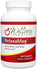 Wellness Resources RelaxaMag - Magnesio Glicinato para Sueño, Estrés y Relajación - Alta Potencia 100mg de Magnesio Elemental por Cápsula (100 - imagen 1