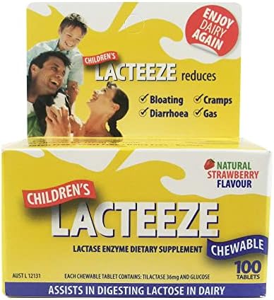 Lacteeze Niños 100 Tabletas Masticables Sabor Fresa de Gelda Scientific - imagen 1