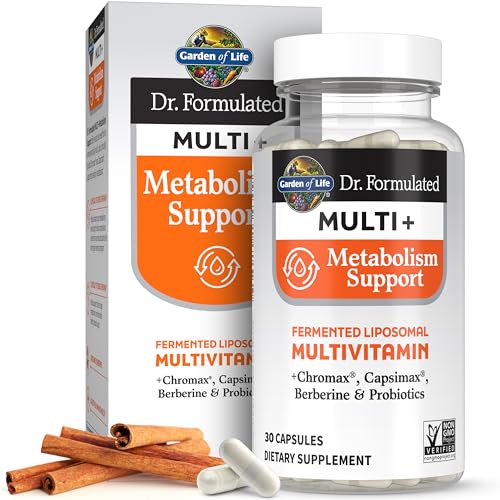 Garden of Life Dr. Formulated Multi+ Soporte Metabólico - Multivitamínico Liposomal Fermentado + Chromax, Capsimax, Berberina y Probióticos - 30 - imagen 5
