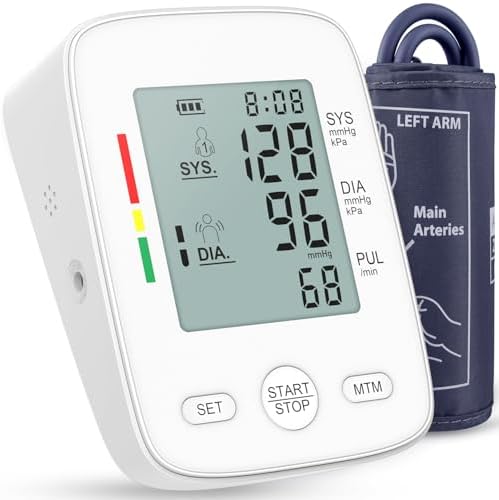 Monitor de Presión Arterial AILE, Automático para Brazo, Uso en Casa, Manguito Grande 8.7-16.5”, Memoria de 2 * 99 Conjuntos, Pantalla LCD Digital - imagen 1