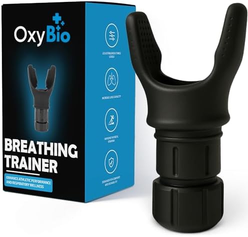 Entrenador Respiratorio OxyBio | Mejora tu Respiración con Pulmones Más Fuertes | Dispositivo de Ejercicio de Respiración Portátil | Silicón de Alta - imagen 1