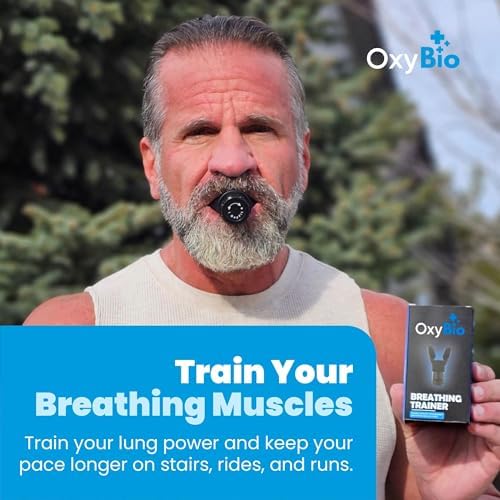Entrenador Respiratorio OxyBio | Mejora tu Respiración con Pulmones Más Fuertes | Dispositivo de Ejercicio de Respiración Portátil | Silicón de Alta - imagen 2
