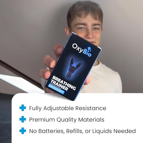 Entrenador Respiratorio OxyBio | Mejora tu Respiración con Pulmones Más Fuertes | Dispositivo de Ejercicio de Respiración Portátil | Silicón de Alta - imagen 4
