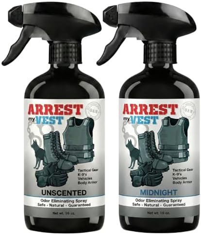 Spray Eliminador de Olores Arrest My Vest para Armaduras, Equipos Tácticos y K9. Seguro para Chalecos Balísticos y Equipos Policiales. 1 Botella de - imagen 1