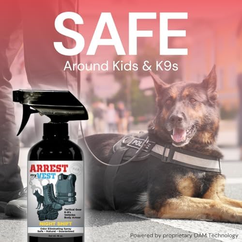 Spray Eliminador de Olores Arrest My Vest para Armaduras, Equipos Tácticos y K9. Seguro para Chalecos Balísticos y Equipos Policiales. 1 Botella de - imagen 7