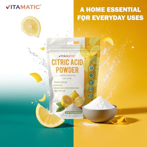 Polvo de Ácido Cítrico Vitamatic 5 lb (80 oz) – 100% Puro, Gránulos Cristalinos Anhidros, Grado Alimenticio, Fácil de Disolver para Cocinar, Hornear, - imagen 4