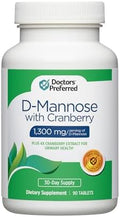 Suplemento DOCTORS' PREFERRED D-Mannose 1300 MG con 500 MG de Arándano - Fórmula Premium (90 Tabletas Veganas) - imagen 1