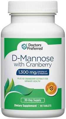 Suplemento DOCTORS' PREFERRED D-Mannose 1300 MG con 500 MG de Arándano - Fórmula Premium (90 Tabletas Veganas) - imagen 1