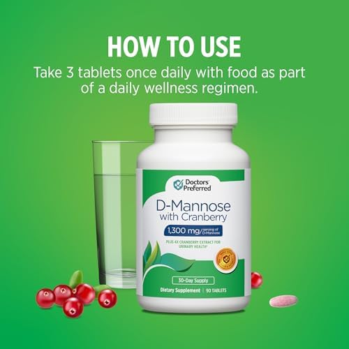 Suplemento DOCTORS' PREFERRED D-Mannose 1300 MG con 500 MG de Arándano - Fórmula Premium (90 Tabletas Veganas) - imagen 5