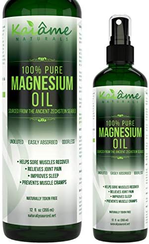 Spray de Aceite de Magnesio Kaiame Naturals, Grande 12 oz, Puro y Orgánico, Sin Diluir, Proveniente del Antiguo Lecho Marino de Zechstein - imagen 1