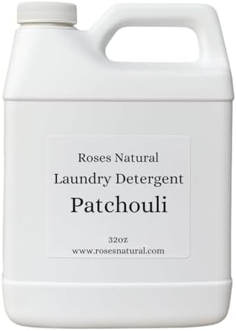 Detergente para Ropa Natural Roses con Pachulí, 32 oz, Compatible HE, Aroma Musgoso, Aceite Esencial, Hipoalergénico, Biodegradable, Hecho en EE. UU. - imagen 1