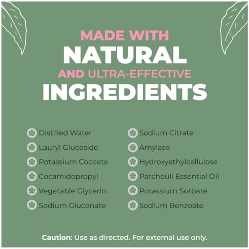 Detergente para Ropa Natural Roses con Pachulí, 32 oz, Compatible HE, Aroma Musgoso, Aceite Esencial, Hipoalergénico, Biodegradable, Hecho en EE. UU. - imagen 5