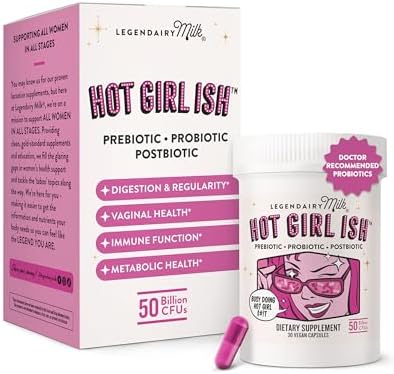 Legendairy Milk Hot Girl Ish™ - Probióticos Diarios para Mujeres con 50 Mil Millones de CFU - Suplemento Probiótico Femenino con 20 Cepas, - imagen 1