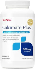 Suplemento GNC Calcimate Plus 800mg, Apoya Huesos Fuertes, Mejora la Absorción de Calcio, 60 Porciones - imagen 1