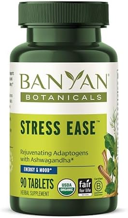 Banyan Botanicals Suplemento Orgánico para el Estrés – Apoyo Adrenal y Resiliencia – Ashwagandha y Shatavari para Fatiga – 90 Tabletas – Orgánico USDA - imagen 1