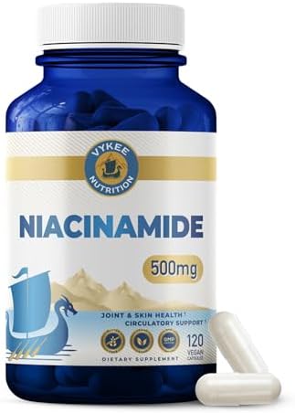 Cápsulas de Niacinamida Vykee Nutrition - Suplemento de Vitamina B3 para Bienestar de la Piel, Energía Celular y Soporte Metabólico - Vegano, No GMO, - imagen 1