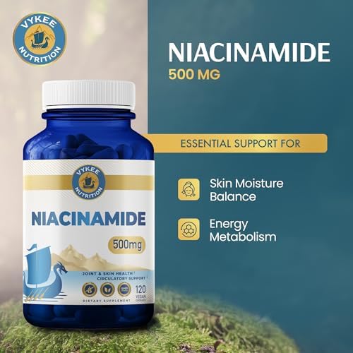 Cápsulas de Niacinamida Vykee Nutrition - Suplemento de Vitamina B3 para Bienestar de la Piel, Energía Celular y Soporte Metabólico - Vegano, No GMO, - imagen 2