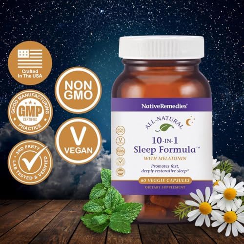 Native Remedies Suplemento Natural para Dormir 10 en 1 para Adultos y Niños 4+ – Con Melatonina 5mg, Magnesio, Raíz de Valeriana, Manzanilla y - imagen 2