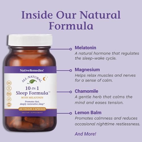Native Remedies Suplemento Natural para Dormir 10 en 1 para Adultos y Niños 4+ – Con Melatonina 5mg, Magnesio, Raíz de Valeriana, Manzanilla y - imagen 5