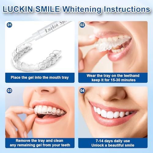 LUCKIN SMILE Paquete de 10 Recargas de Gel Blanqueador Dental 35%, 60 Tratamientos, Sin Sensibilidad, Gel de 3ml para Kits de Blanqueamiento Dental - imagen 4