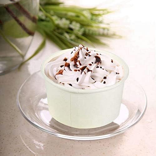 Tazas de Helado Juvale - Tazones de Papel Desechables para Sundae - Tazones Resistentes a Fugas de 5 oz, Blancos, Paquete de 100 - imagen 5