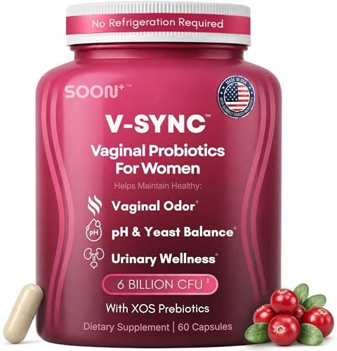 Probioticos Vaginales SOON+ para Mujeres, V-Sync con Lactobacillus, Arándano y Prebióticos, Apoyo al pH y Salud Urinaria, 60 Cápsulas - imagen 1