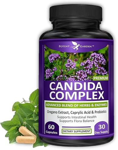 Potent Garden Complejo Candida - Mezcla de Orégano y Ácido Caprílico, Suplemento para la Salud Intestinal y Apoyo Inmunológico, 60 Cápsulas - imagen 1