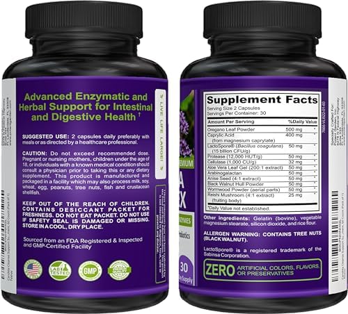 Potent Garden Complejo Candida - Mezcla de Orégano y Ácido Caprílico, Suplemento para la Salud Intestinal y Apoyo Inmunológico, 60 Cápsulas - imagen 6