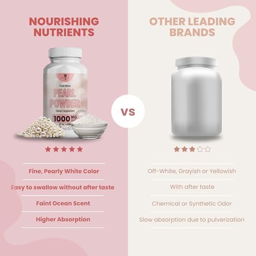 Suplemento de Polvo de Perla para la Salud de la Piel - Antienvejecimiento, Antioxidante y Producción de Colágeno - Ojos, Cabello y Uñas Saludables, - imagen 4
