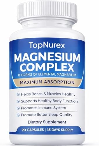 Suplemento Nurex Complejo de Magnesio para Mujeres y Hombres | 1000mg de Máxima Absorción | 8 Formas de Magnesio Incluyendo Glicinato, Citrato, - imagen 1