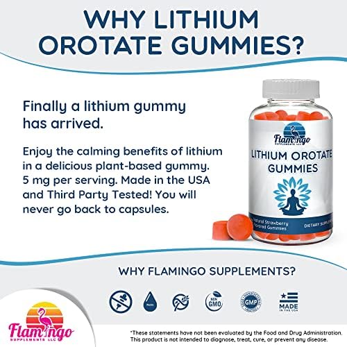 Gomitas de Orotato de Litio 5mg (por porción) – Suplemento masticable de litio – Apoyo diario suave – Vegano, No GMO – 60 gomitas - imagen 3