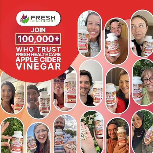 Cápsulas de Vinagre de Sidra de Manzana FRESH HEALTHCARE con La Madre, 1740mg, con Canela de Ceilán, Jengibre y Cayena, Suplemento Vegano Sin Gluten, - imagen 2