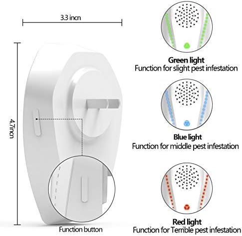 Repelente Ultrasonico Neatmaster para Insectos y Plagas, Repelente Electrónico para Cucarachas, Mosquitos, Ratones, Arañas y Más - Blanco - imagen 4