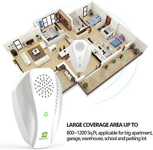 Repelente Ultrasonico Neatmaster para Insectos y Plagas, Repelente Electrónico para Cucarachas, Mosquitos, Ratones, Arañas y Más - Blanco - imagen 6