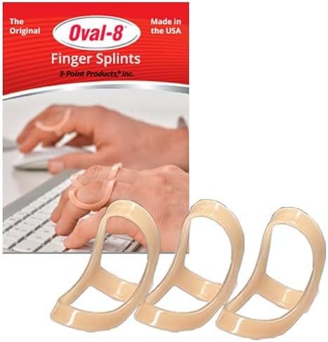 Férula Oval-8 de 3-Point Products para Dedos, Soporte y Protección para Artritis, Dedo en Gatillo y Más, Tallas 8, 9, 10 (Paquete de 1), Beige - imagen 1