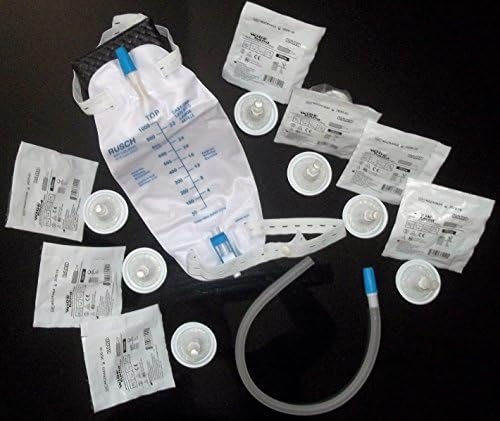 Kit Completo para Incontinencia Urinaria de Una Semana, 7 Catéteres Externos Autocierre 32mm (Intermedio), + Bolsa de Pierna Premium 1000ml con Tubo, - imagen 1
