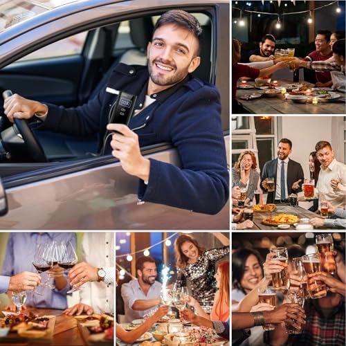 Alcoholímetro Homealexa Portátil con Pantalla Digital BAC, Sensor de Alta Precisión, Prueba Rápida en 3-5s, Incluye 10 Boquillas para Uso en Casa y - imagen 8