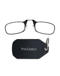 Estuche de Llavero ThinOptics y Lentes Rectangulares de Lectura, Negros, 44 mm + 1.5 - imagen 1