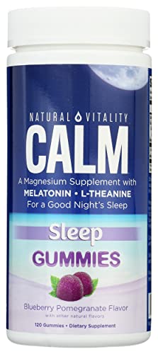 Gomitas Calm Sleep de Natural Vitality, sin gluten, no transgénicas, 120 piezas (Paquete de 1) - imagen 1